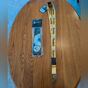 NFL Steelers Lanyard/Headband Bundle - New